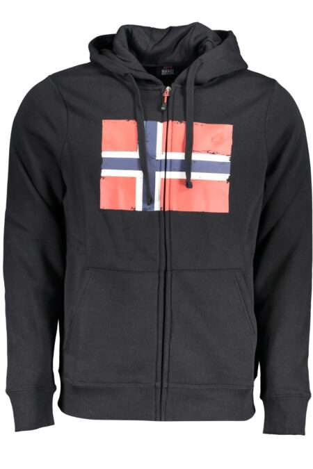 Стилно мъжко черно суитшърт яке NORWAY 1963