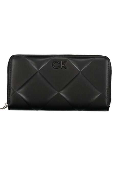 Дамски портфейл Calvin Klein в черно със стилни детайли