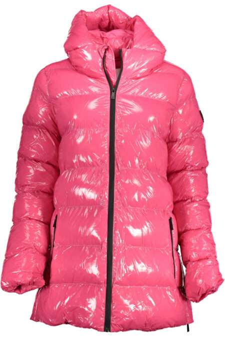 Дамско яке US Pink Polo с качулка и странични ципове
