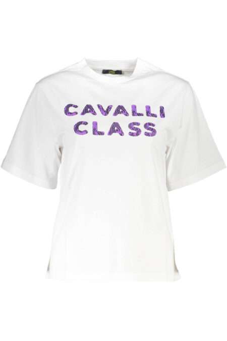 CAVALLI CLASS Дамска тениска - Бяла Елегантност