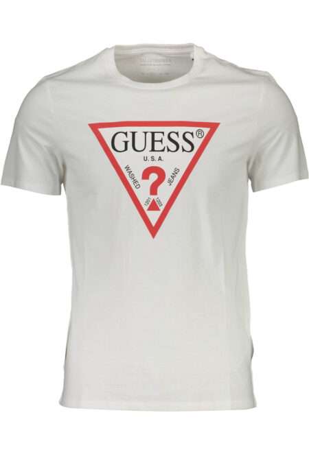 GUESS Jeans Мъжка тениска - Бяла, Slim Fit
