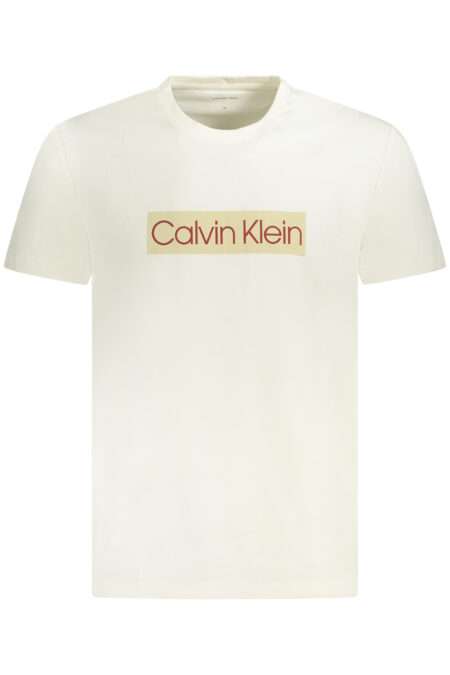 Calvin Klein Мъжка тениска - Бяла, Кратък Ръкав