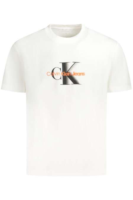 Calvin Klein Мъжка тениска - Бяла, 95% Регенерирано Памук