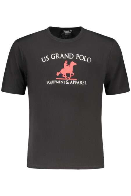 US GRAND POLO ТЕНИСКА С КЪС РЪКАВ МЪЖКА ЧЕРНА