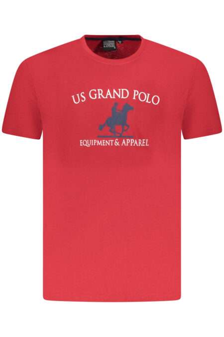 US GRAND POLO МЪЖКА ТЕНИСКА С КЪС РЪКАВ ЧЕРВЕНА
